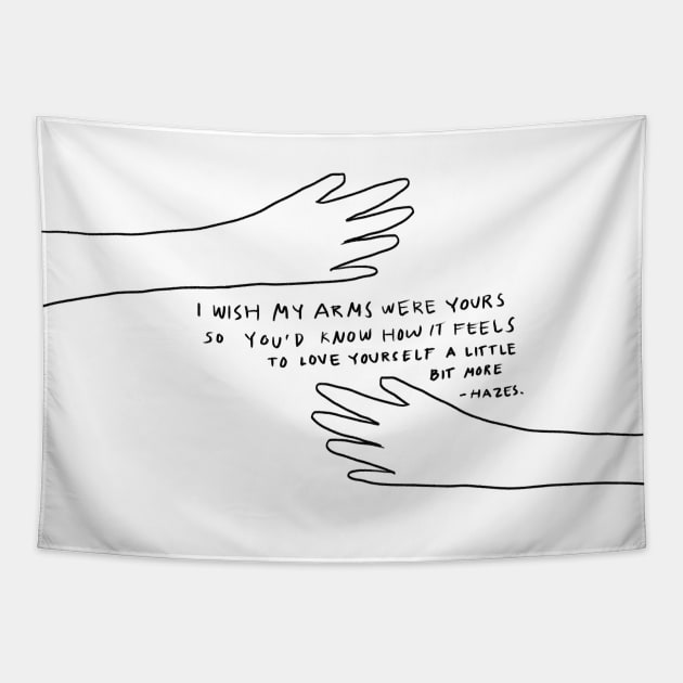 I wish my arms were yours (light) Tapestry by Dimple Hazes