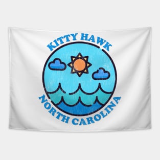 Kitty Hawk, NC Summertime Vacationing Ocean Skyline Tapestry