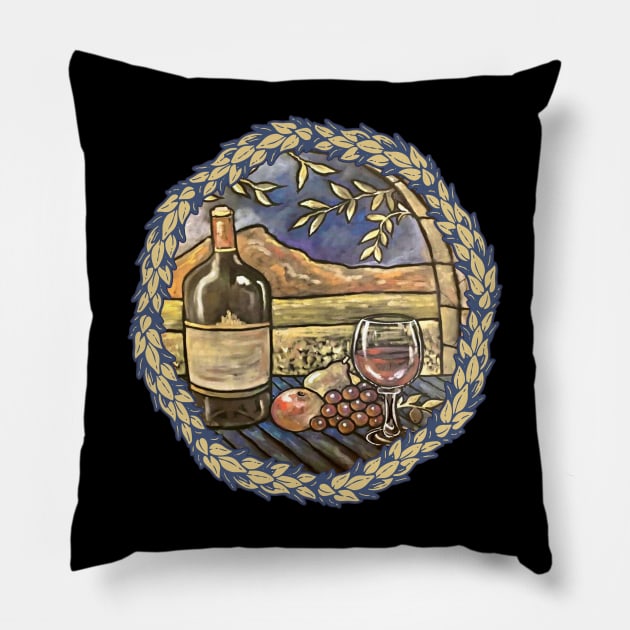 Wine Time Wine Lovers Pillow by ArtisticEnvironments