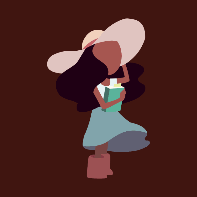 Connie with Book by smirkingdesigns