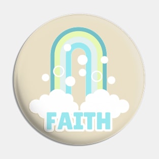 Rainbow Dream Pale Blue Retro Faith Style Pin