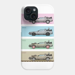 Back to the Future - Delorean x 4 Phone Case