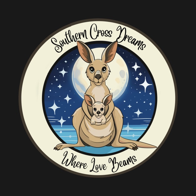 Southern Cross Dreams, Where Love Beams Kangaroo Love by LozsArt