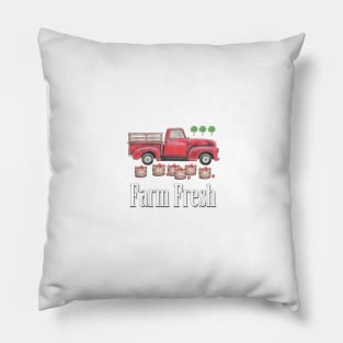 Old Red Farm Truck - Farm Fresh Pillow