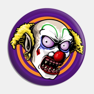 angry scary clown Pin