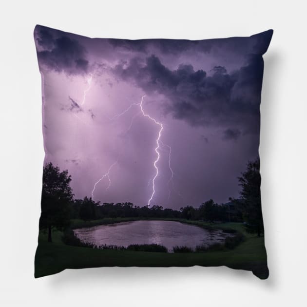 Lightning Strike Pillow by StacyWhite