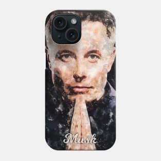 Elon Musk Watercolor Phone Case