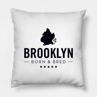 Brooklyn Born & Bred (black) Pillow