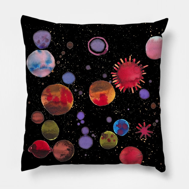 Planets Constellation Pillow by ninoladesign