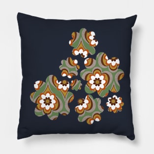 Vintage 1970s Style Wallpaper Pillow