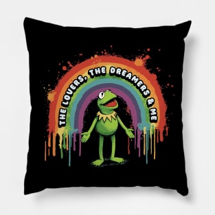 The Lovers, The Dreamers And Me // Muppets Kermit Fan Art Pillow