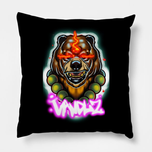 BearzandVandlz Pillow by SodaCityVandlz