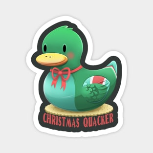 Christmas Quacker holiday pun Magnet