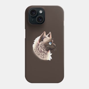 Chocolate Point British Longhair Side Portrait Phone Case