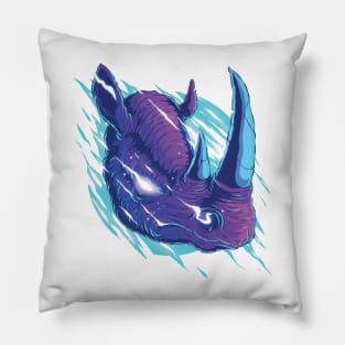 Neon Rhinoceros Pillow