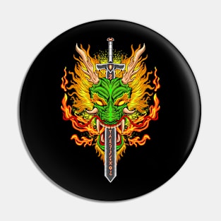 dragon fire sword Pin