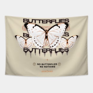 Grunge Butterflies Streetwear Design Tapestry