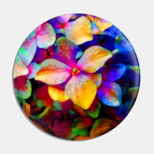 Watercolor hydrangea close up Pin