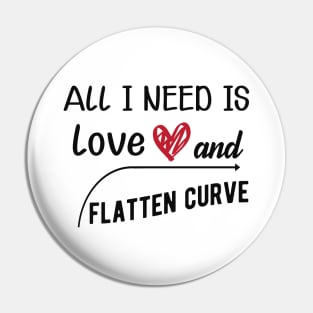 Flattening the curve - All I need is love and flatten curve Pin