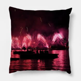 Fireworks red / Swiss Artwork Photography Pillow