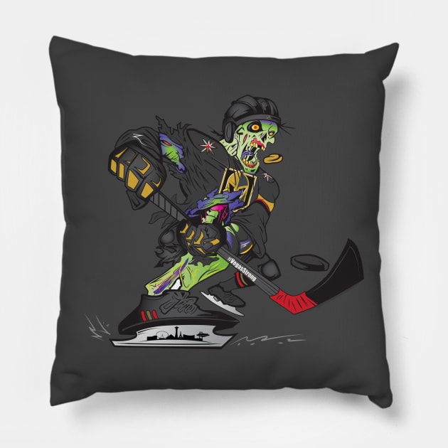 Vegas Golden Knights Zombie Pillow by Bishop Graphics