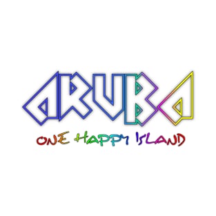 Aruba one happy Island Coloring T-Shirt