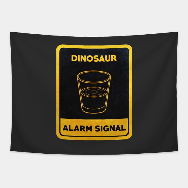 Dinosaurs Alarm Signal Tapestry by 24julien