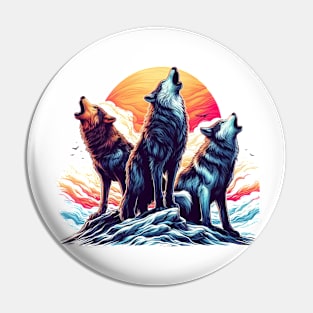 Meute de loups Pin