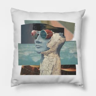 Pastel Aesthetic Vintage Collage Print T-Shirt Pillow