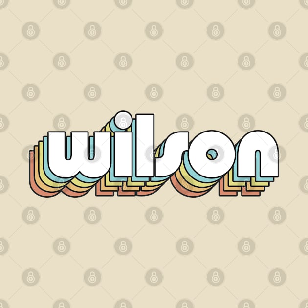 Wilson - Retro Rainbow Typography Faded Style by Paxnotods