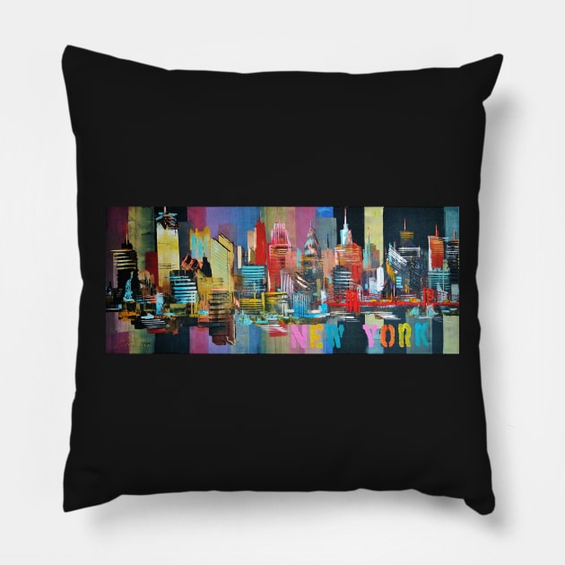 New York City Skyline 2016 0179 Pillow by artsale