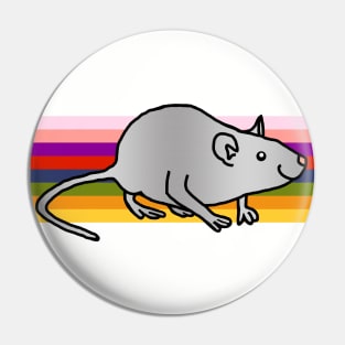 Rat on a Rainbow Pin