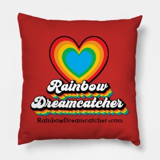 Rainbow Dreamcatcher Heart with Website Pillow