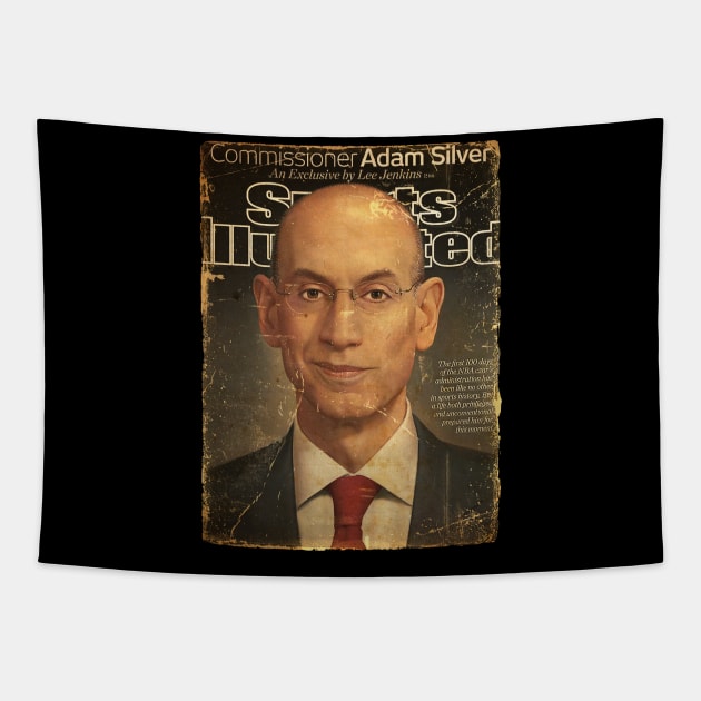 COVER SPORT - SPORT ILLUSTRATED - COMMISSIONER ADAM SILVER Tapestry by FALORI