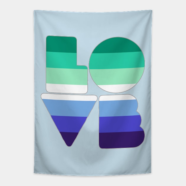 LOVE (Gay Men Pride) Tapestry by Zogar77