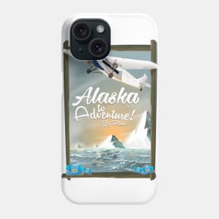 Alaska Adventure travel poster Phone Case