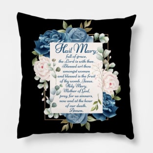 Hail Mary Full of Grace Our Blessed Mother Mary Rosary Pillow