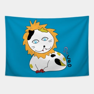 Leo zodiac funny cat Tapestry