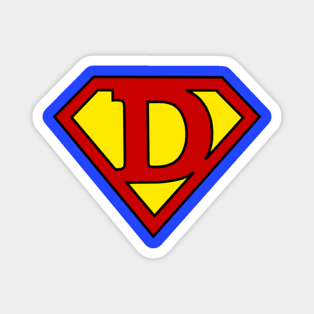 Superhero Symbol Letter D Magnet by NextLevelDesignz