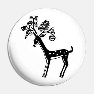 Decorated Deer Pin