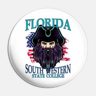 Florida SouthWestern State College Buccaneer United States Pin