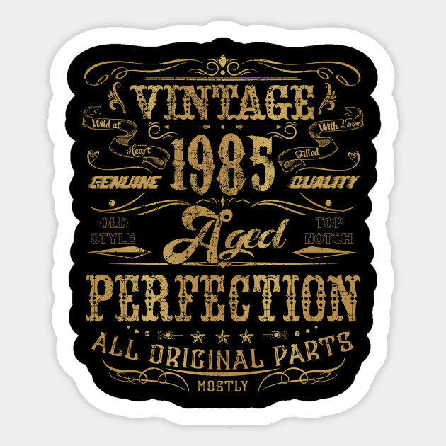 Vintage 35th Birthday Gift Tshirt For Men Women Classic 1985