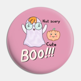 Not Scary Cute BOO Pin