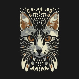 Cute Cat Illusion Design, Funny Cat Lover Gift Idea T-Shirt