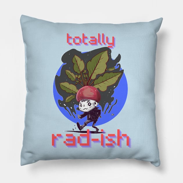 Totally radish Pillow by April Snow 