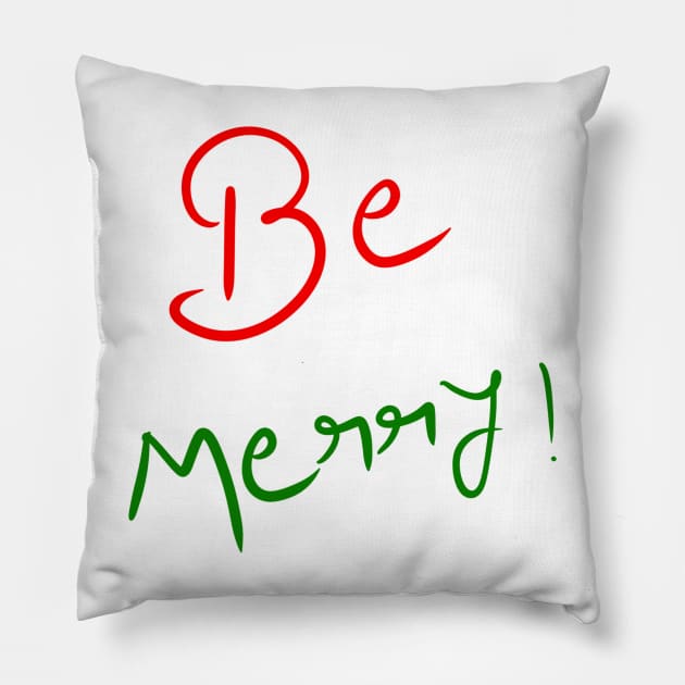 Merry Christmas Pillow by Joker & Angel