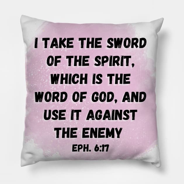 Ephesians 6:17 Pillow by Seeds of Authority