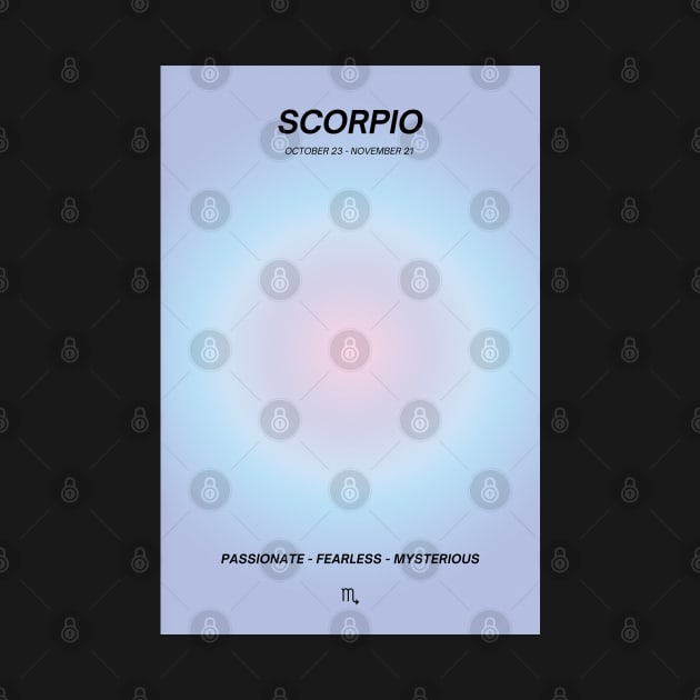 Scorpio Aura Zodiac Sign Astrology Art by mystikwhale