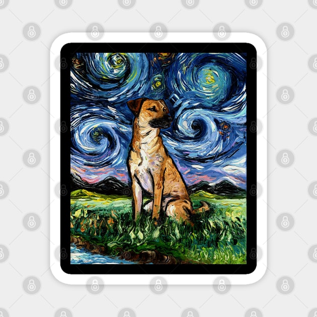 Black Mouth Cur Night Magnet by sagittariusgallery