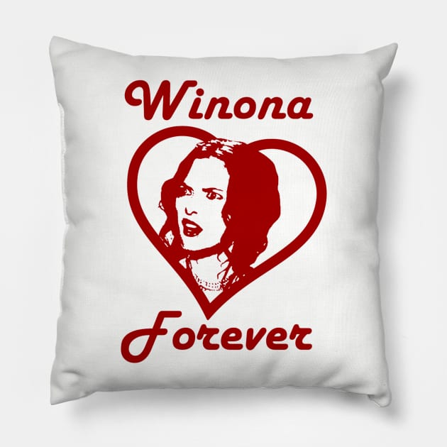 Winona Ryder Winona Forever Pillow by Rolfober